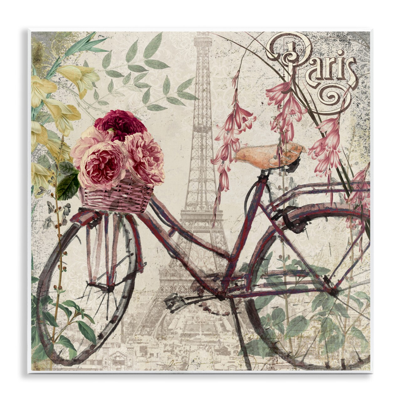 Stupell Industries Vintage Riding Through Paris Wall Plaque, design by Sophie 6